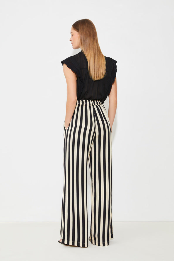 Jerry Striped Pant Black