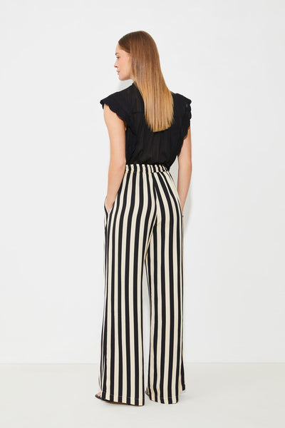 Jerry Striped Pant Black