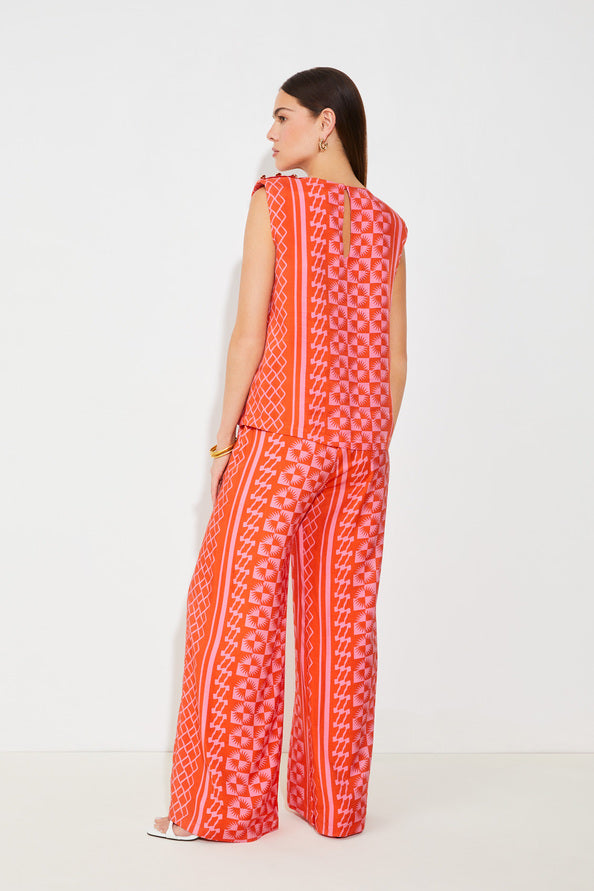 Lenzo Blouse Print Red