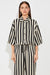 Lucie Blouse Striped Black