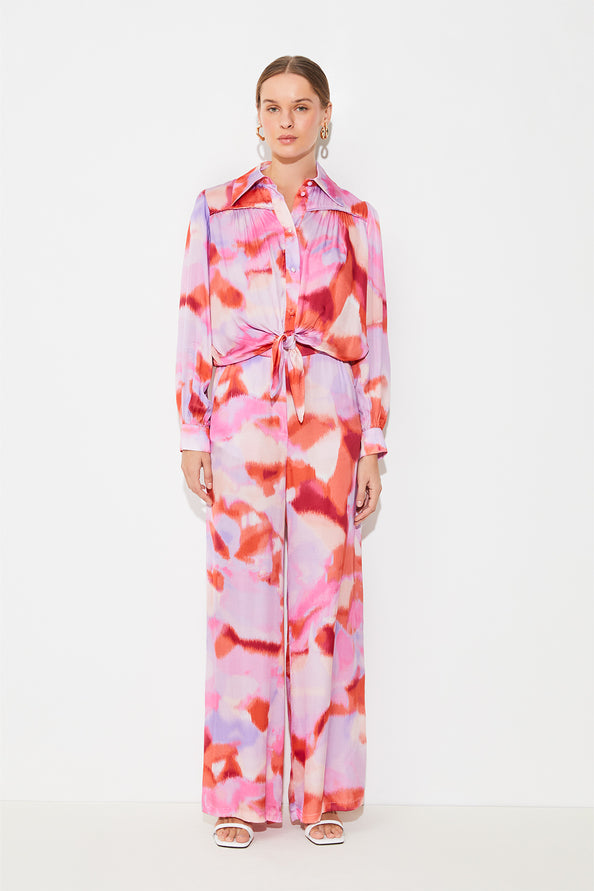 Luna Shirt Print Fuchsia