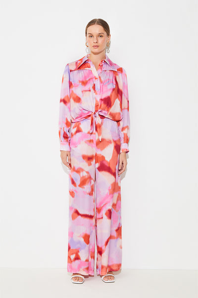 Luna Shirt Print Fuchsia