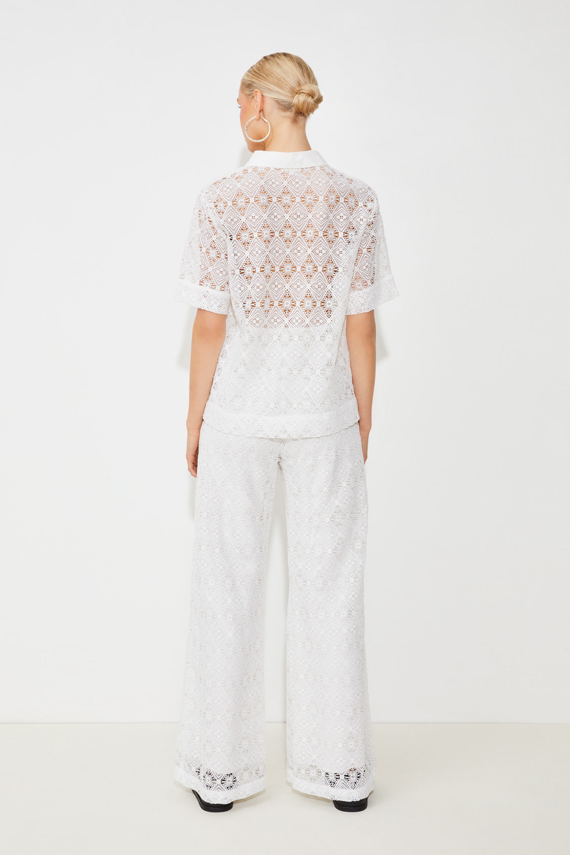 Lalie Guipure Shirt White
