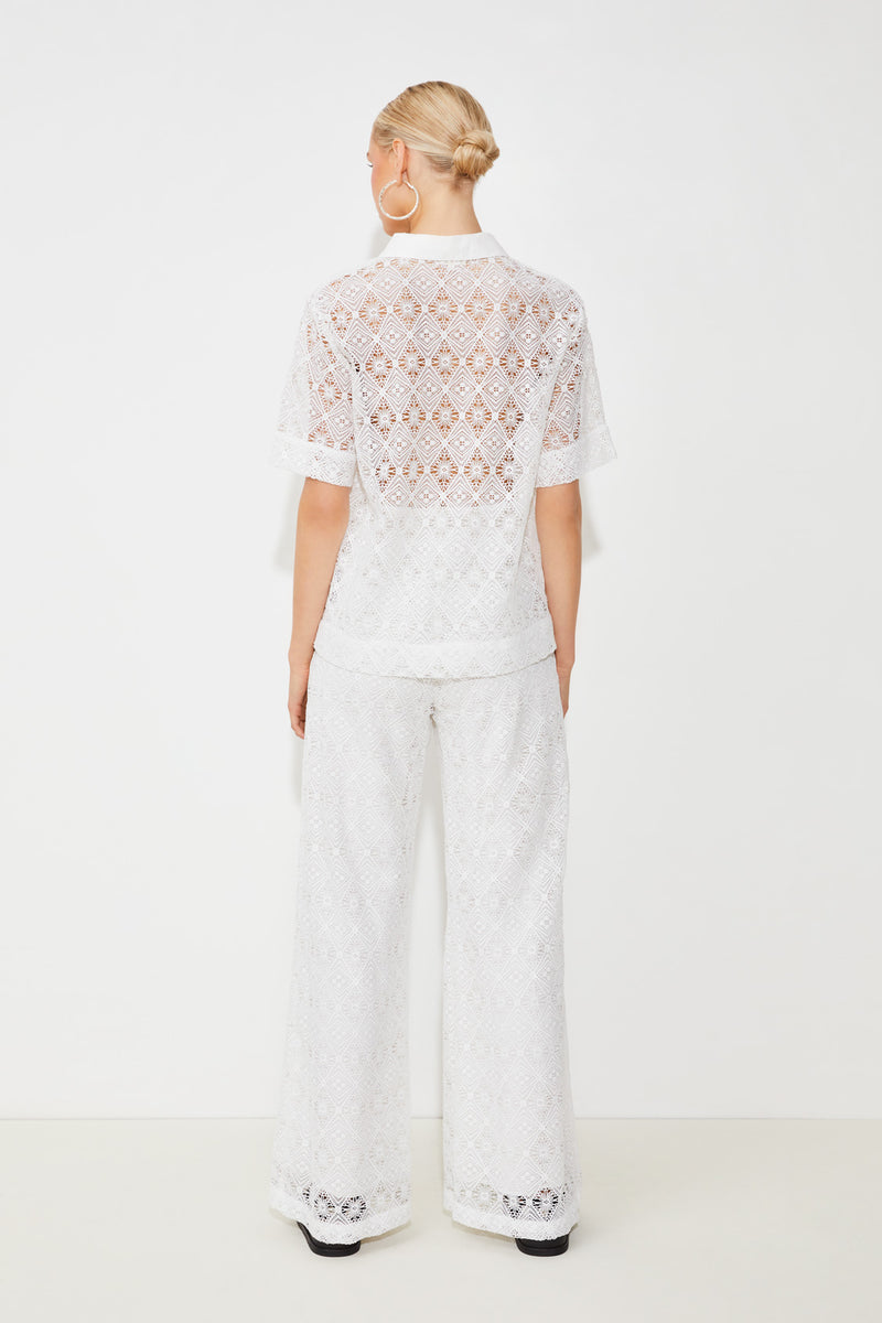 Lalie Guipure Shirt White
