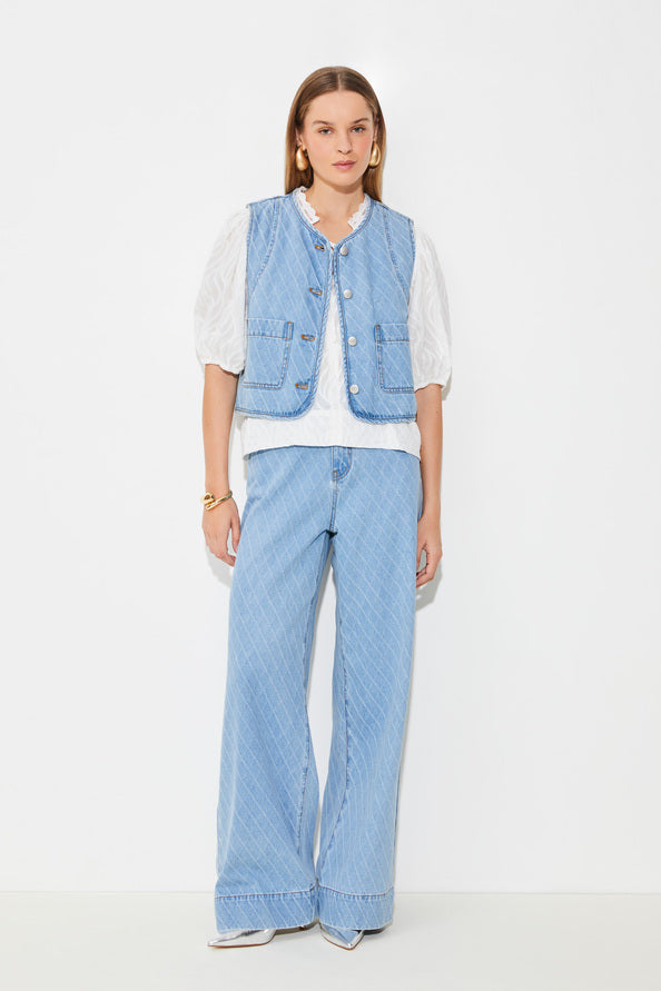 Dakota Short Jacquard Denim Jacket