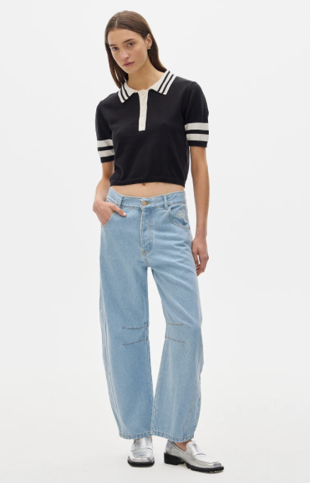 Jean Barrel Soft Baby Blue