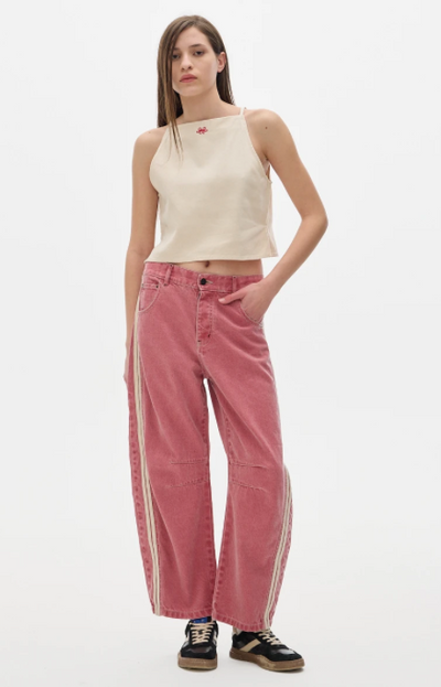 Jean Barrel Sporty Soft Cherry