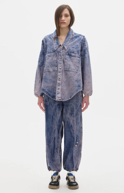 Camisa Cisne Denim Washed Rose