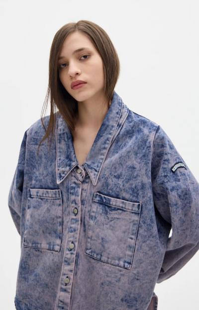 Camisa Cisne Denim Washed Rose