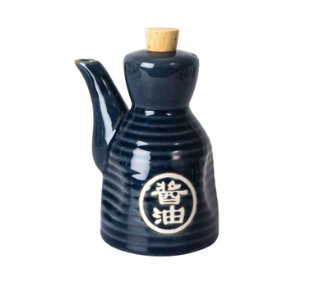 Soy Sauce Dispenser Bottle Shoyu Kanji Bottle Blue
