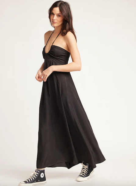 Katya Ring Halter Dress Black