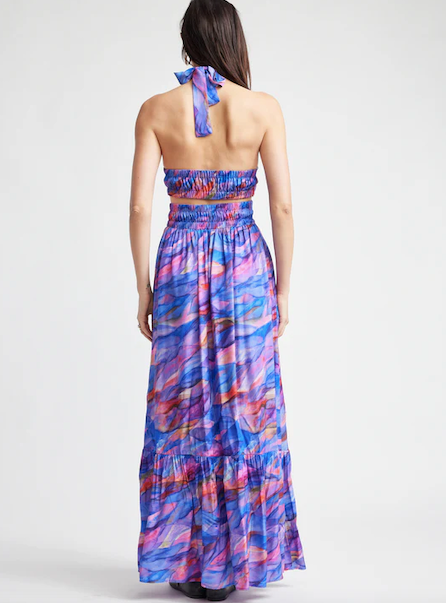 Isolde Maxi Cut Out Dress Sunsent Print