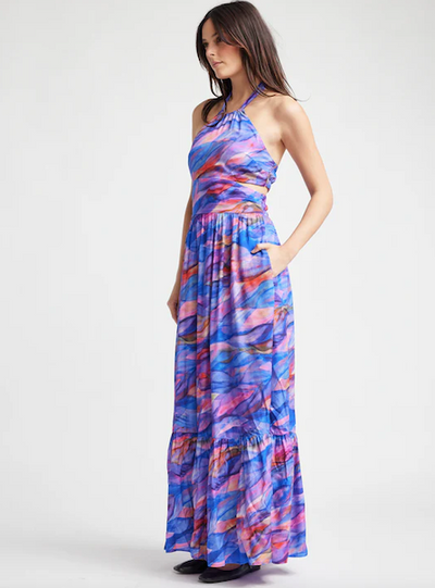 Isolde Maxi Cut Out Dress Sunsent Print