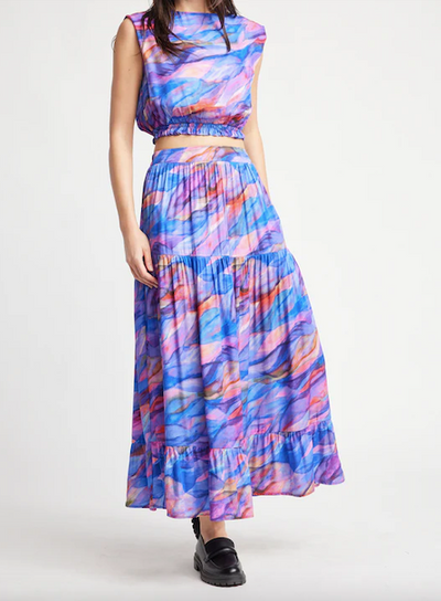 Taylee Full Maxi Skirt Sunsent Print