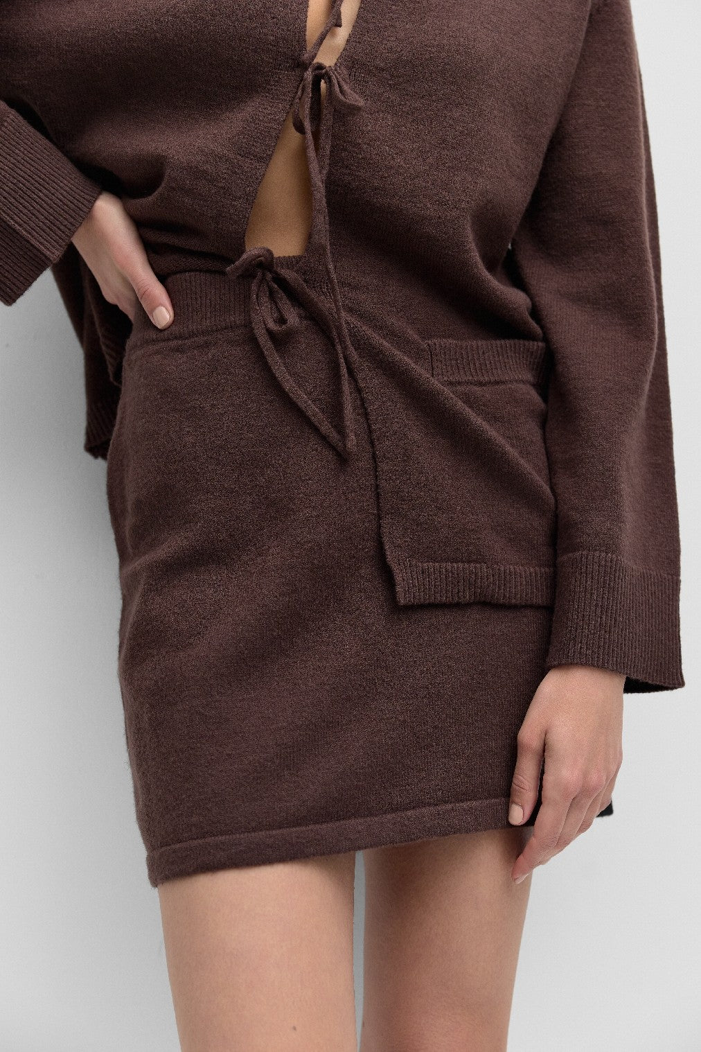 The Tania Skirt Chestnut Brown