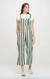 Classic Stripes Print Overall Green
