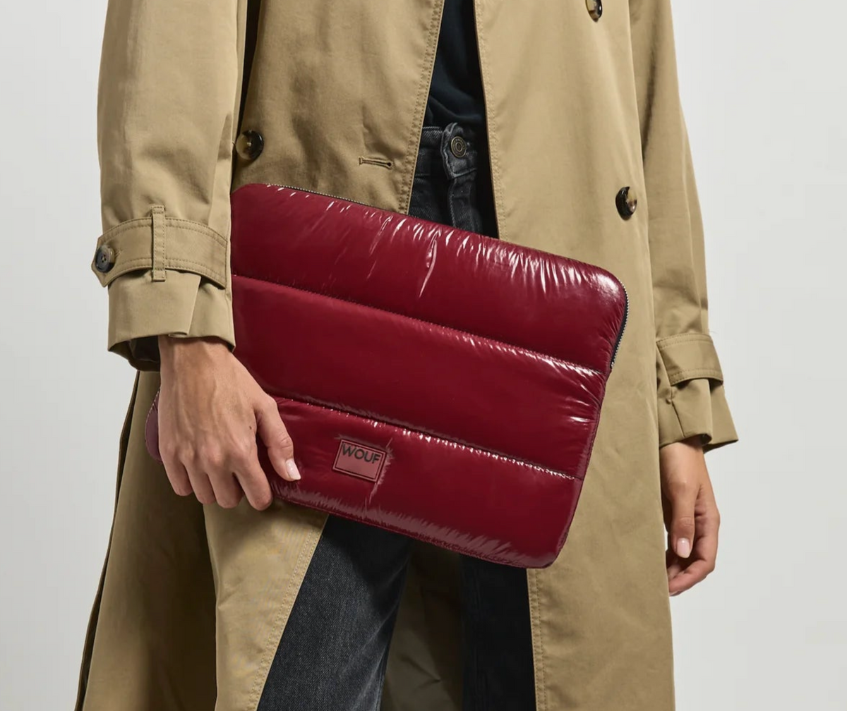 Burgundy Glossy Laptop Sleeve 13" & 14"