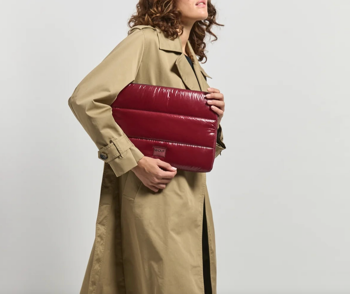 Burgundy Glossy Laptop Sleeve 13" & 14"