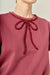 Beaded Bow T Shirt Burgundy