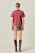 Beaded Bow T Shirt Burgundy
