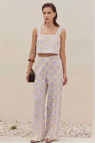 Luna Top Crochet Lilac