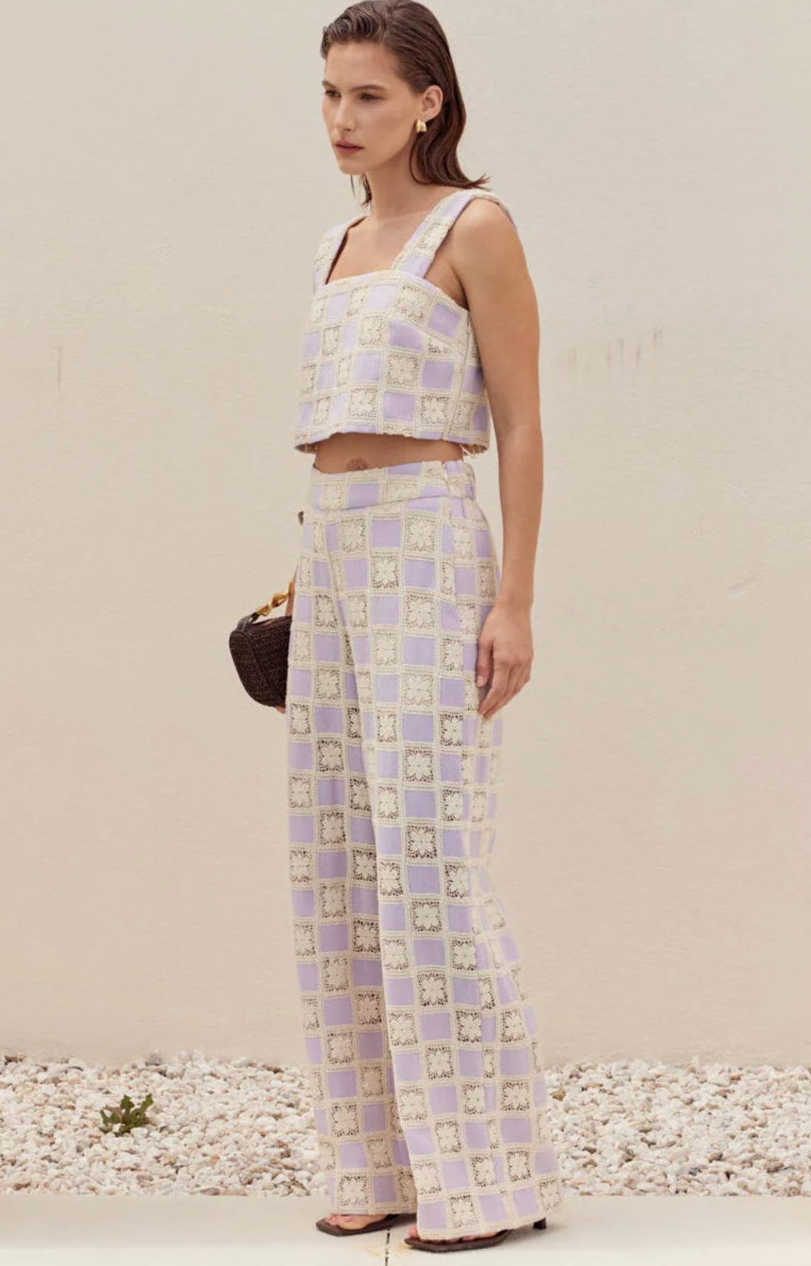 Luna Pants Crochet Lilac