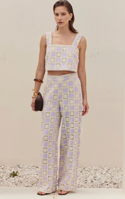 Luna Pants Crochet Lilac
