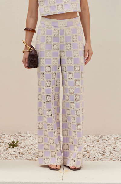 Luna Pants Crochet Lilac