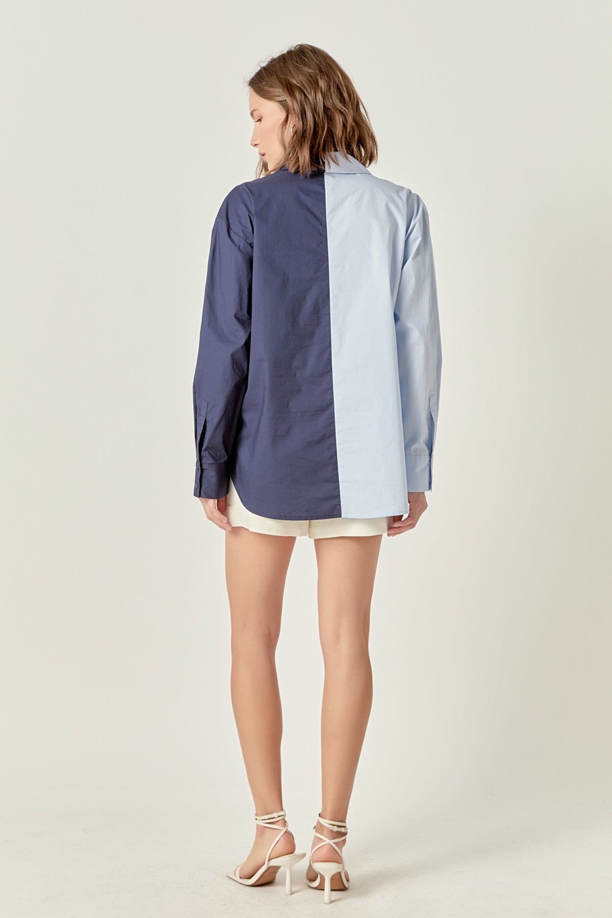 Colorblock Shirt Power Blue Navy