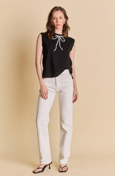 Soft Gilmmer Top Black