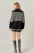 Carmen Sweater Cardigan Black Cream