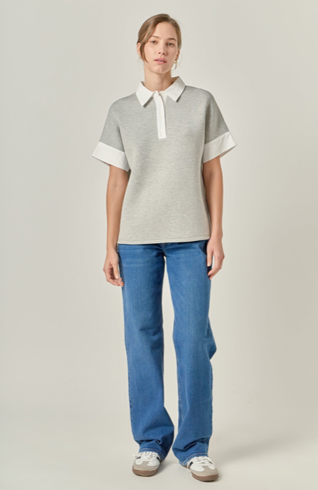 Scuba Shirt Grey White
