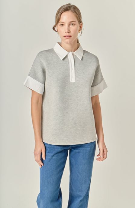 Scuba Shirt Grey White