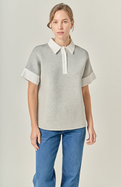 Scuba Shirt Grey White