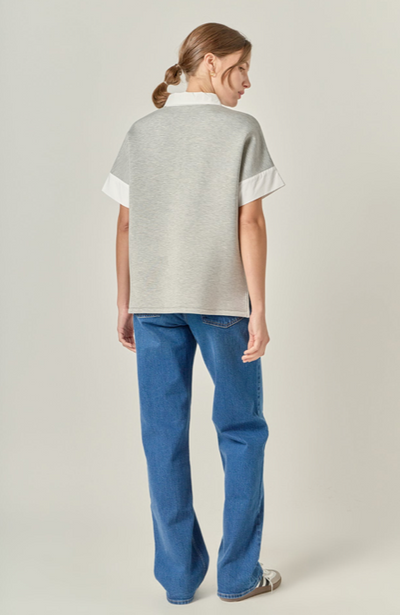 Scuba Shirt Grey White