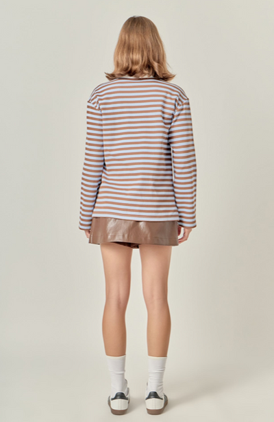 Rugby Polo Shirt PowderBlue Brown