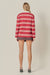 Liz Polo Sweaterv Burgundy Cream