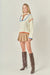 Tina Zip Sweater Ivory Multi