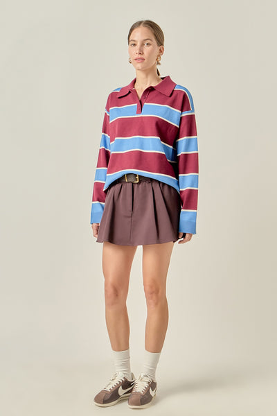 Ale Polo Sweater Blue Burgundy