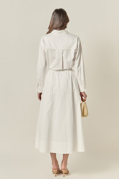 Appliqued Accent Shirt White