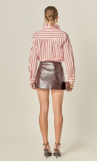 Kira Blouse Pink Burgundy