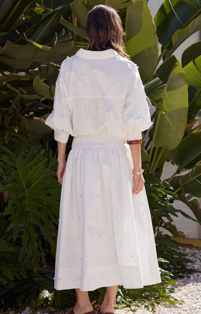Antonia Midi Skirt With Pearl