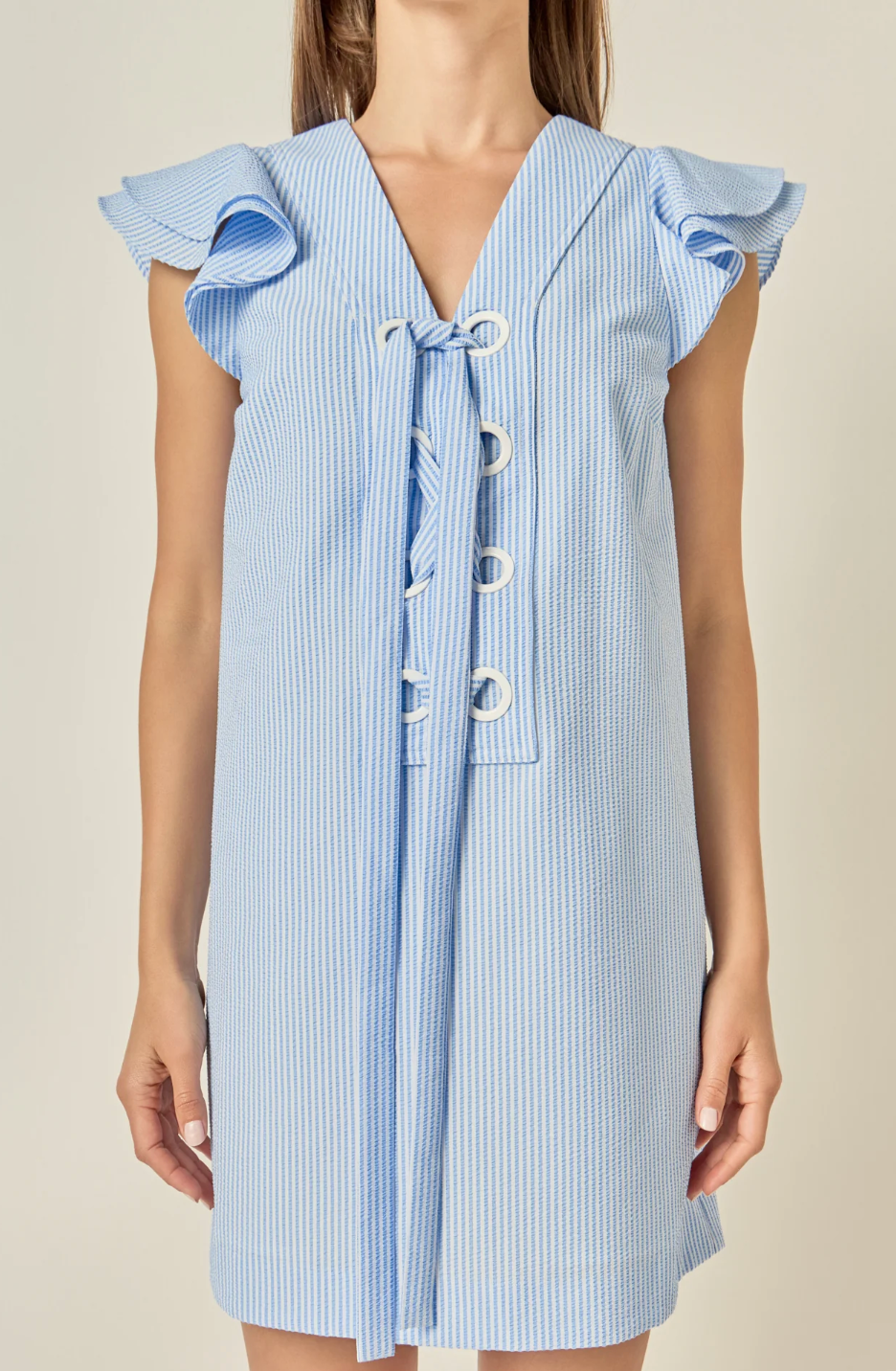 Zara Mini Dress Blue White