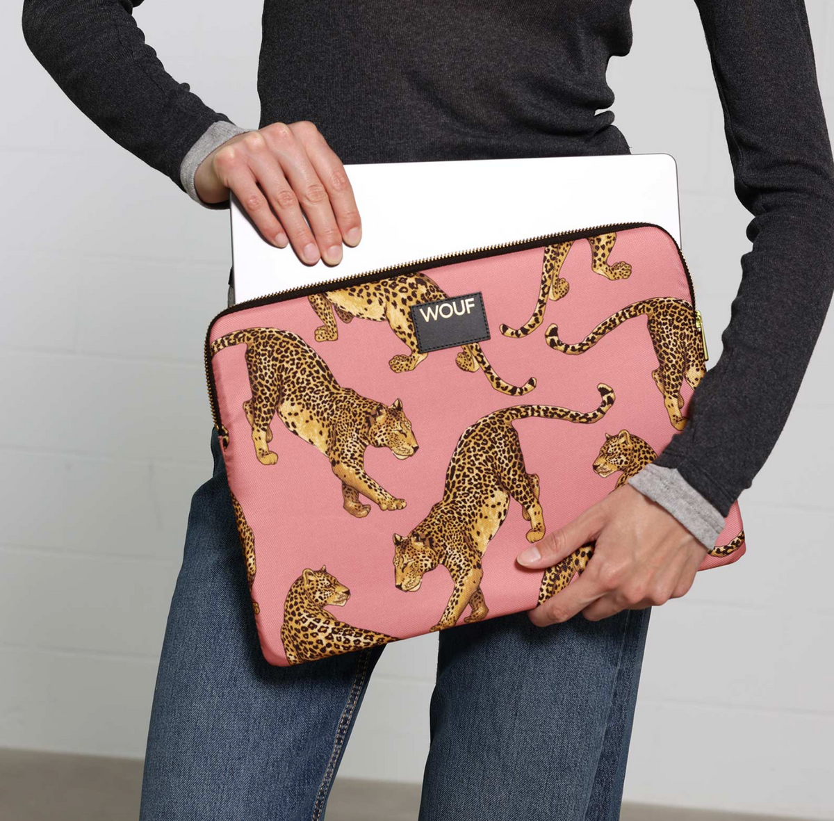 Blush Leopard Laptop Sleeve