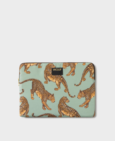 Emerald Leopard Laptop Sleeve 13 & 14