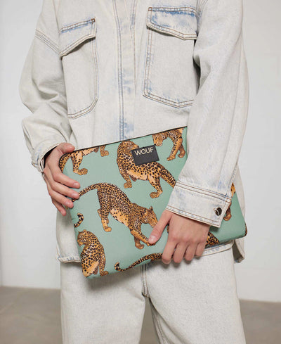 Emerald Leopard Laptop Sleeve 13 & 14