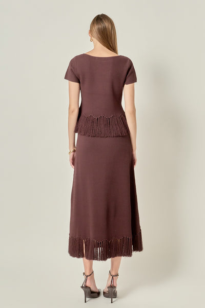 Fringy Set Brown
