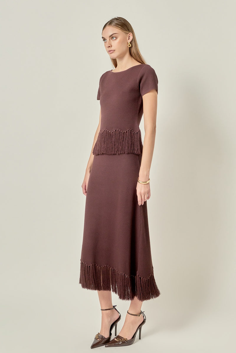 Fringy Set Brown