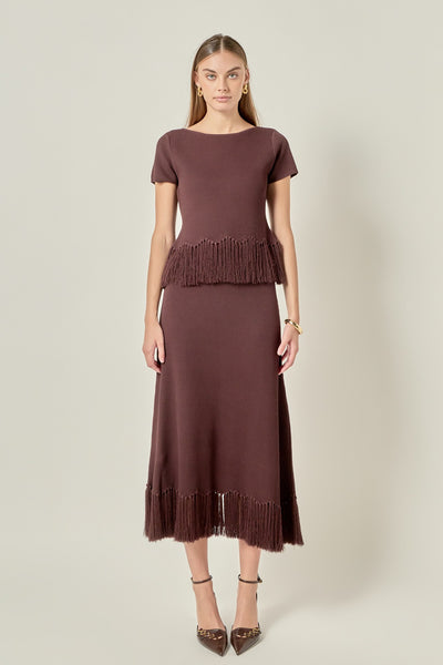 Fringy Set Brown