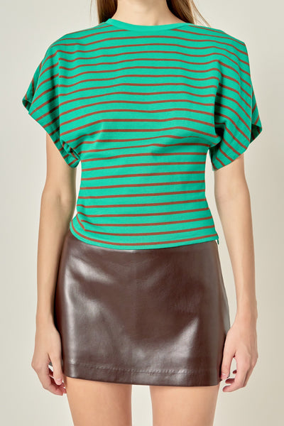 Winey Tshirt Green Brown